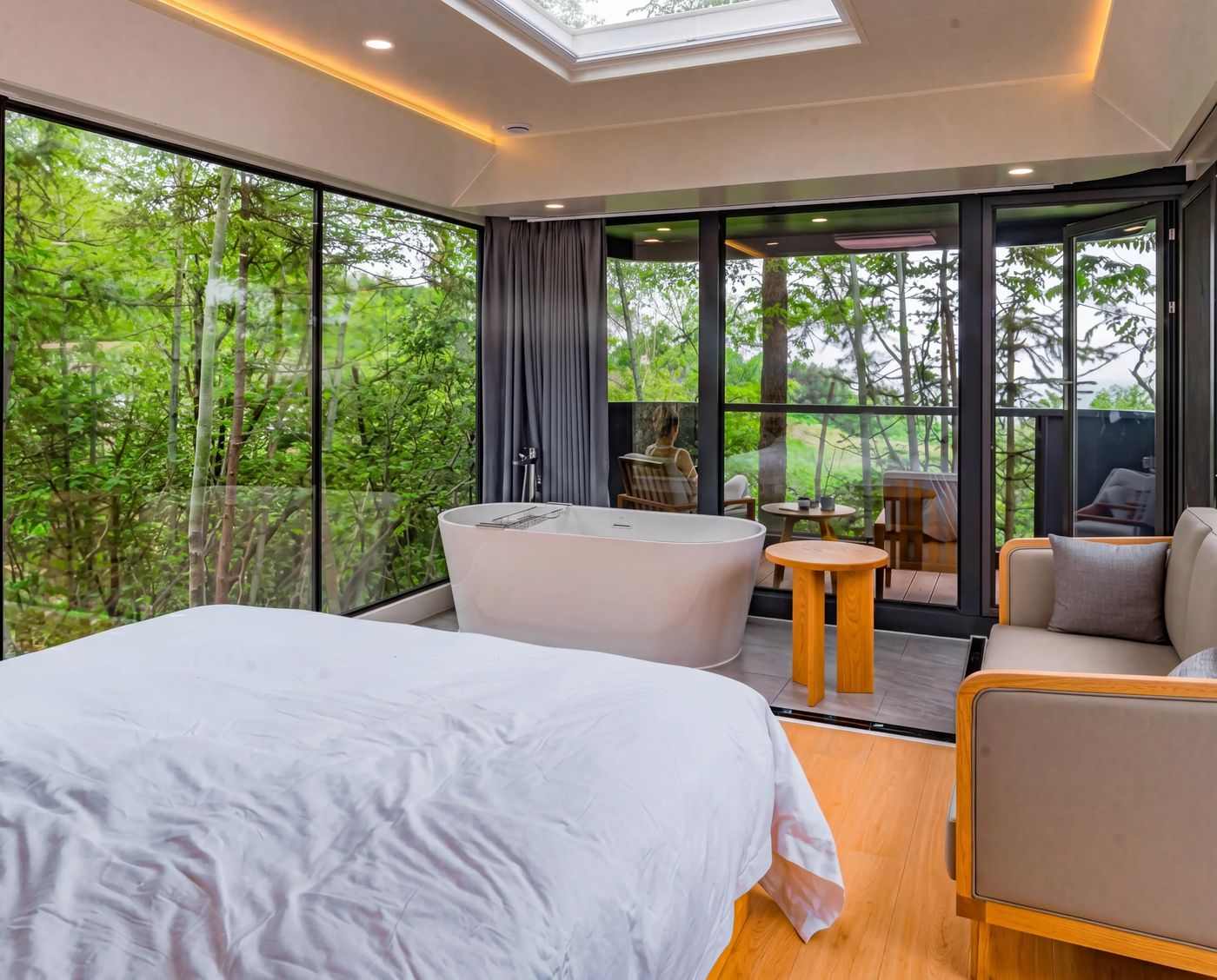 Bedroom with panoramic window