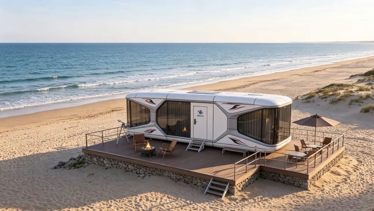 Capsule on the beach