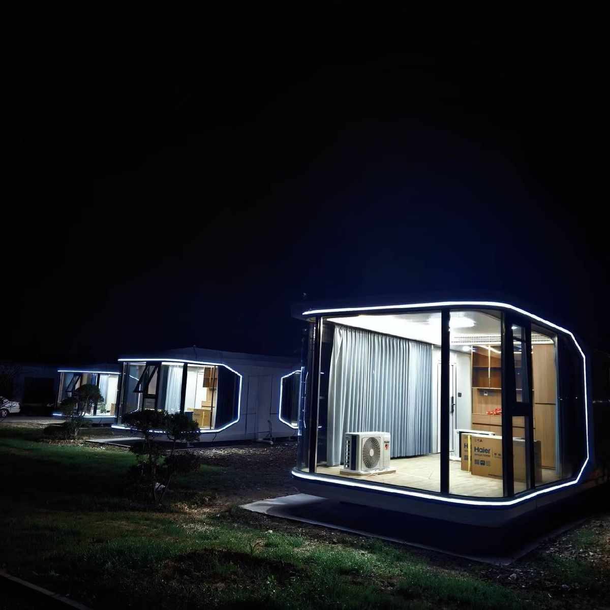 Capsule at night