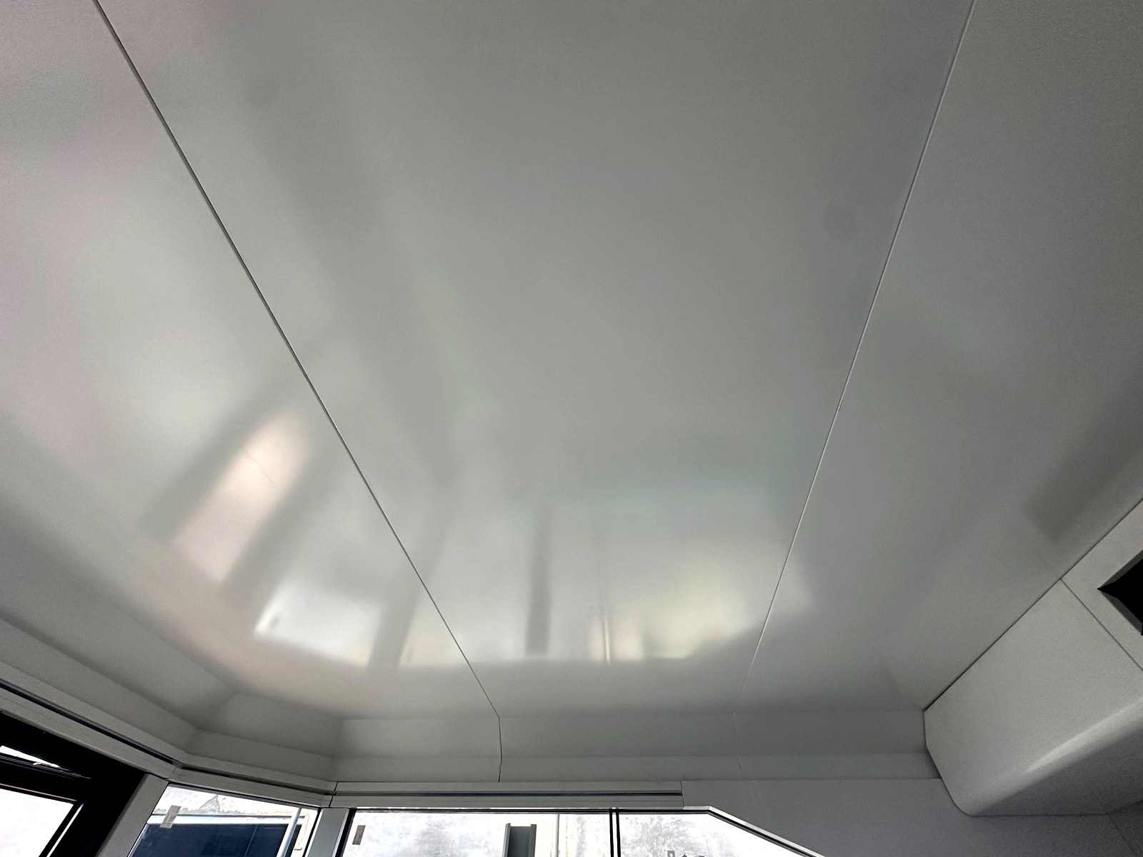 Ceiling panel seam