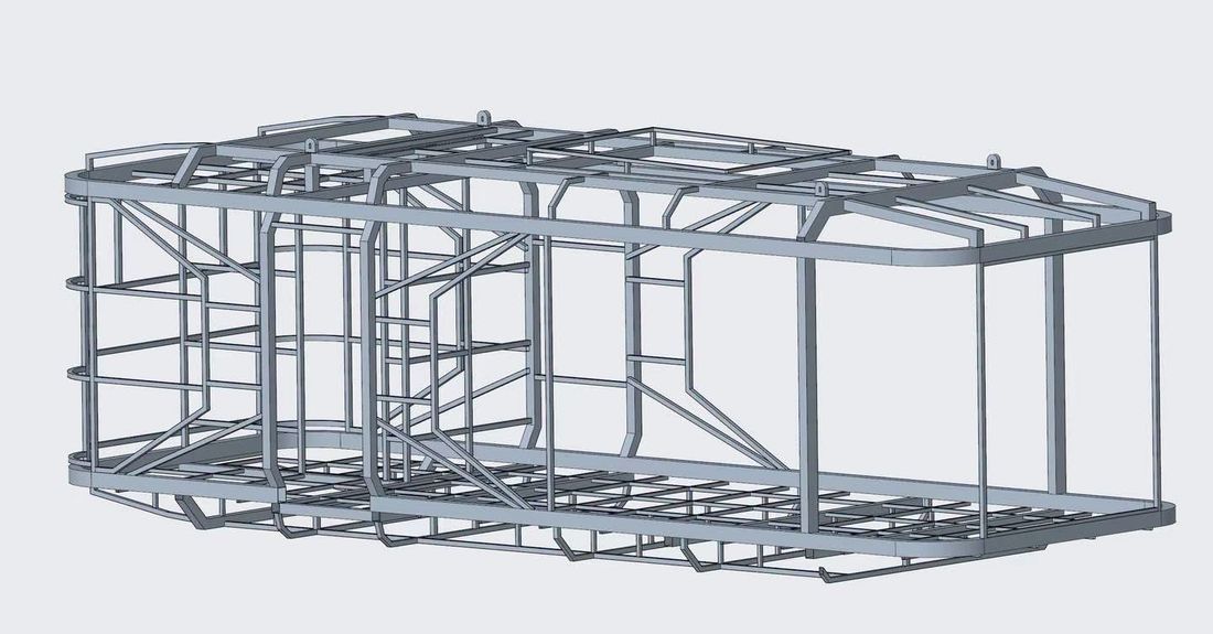 Hot-dip galvanized steel frame